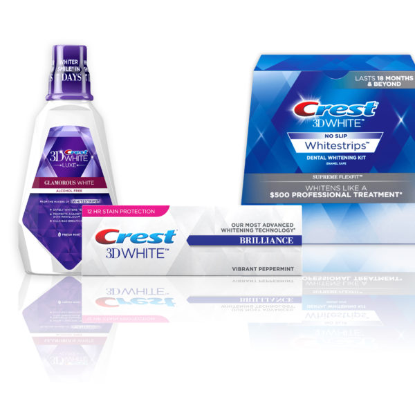 Kit pentru albirea dintilor Crest Whitestrips 3D Supreme FlexFit